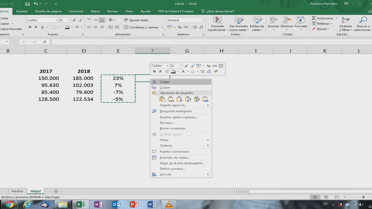 Cómo calcular el porcentaje de aumento entre dos números de forma eficiente