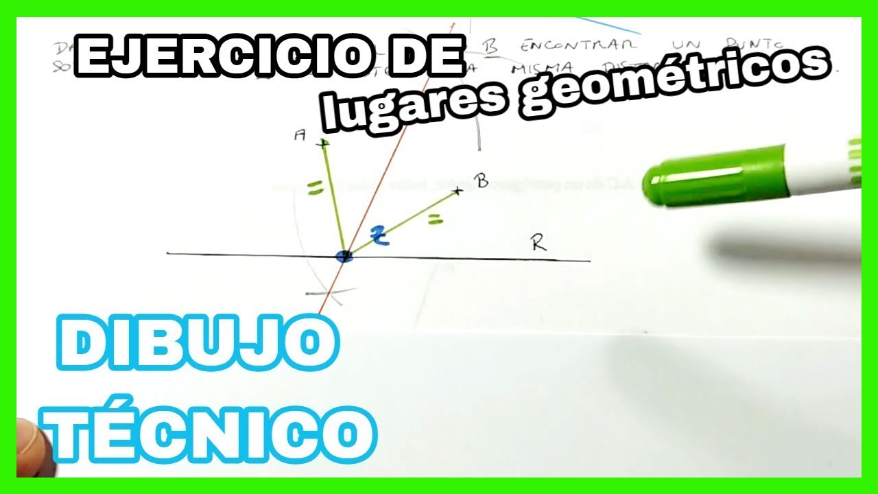 Definición de lugar geométrico en un plano equidistante de un punto fijo