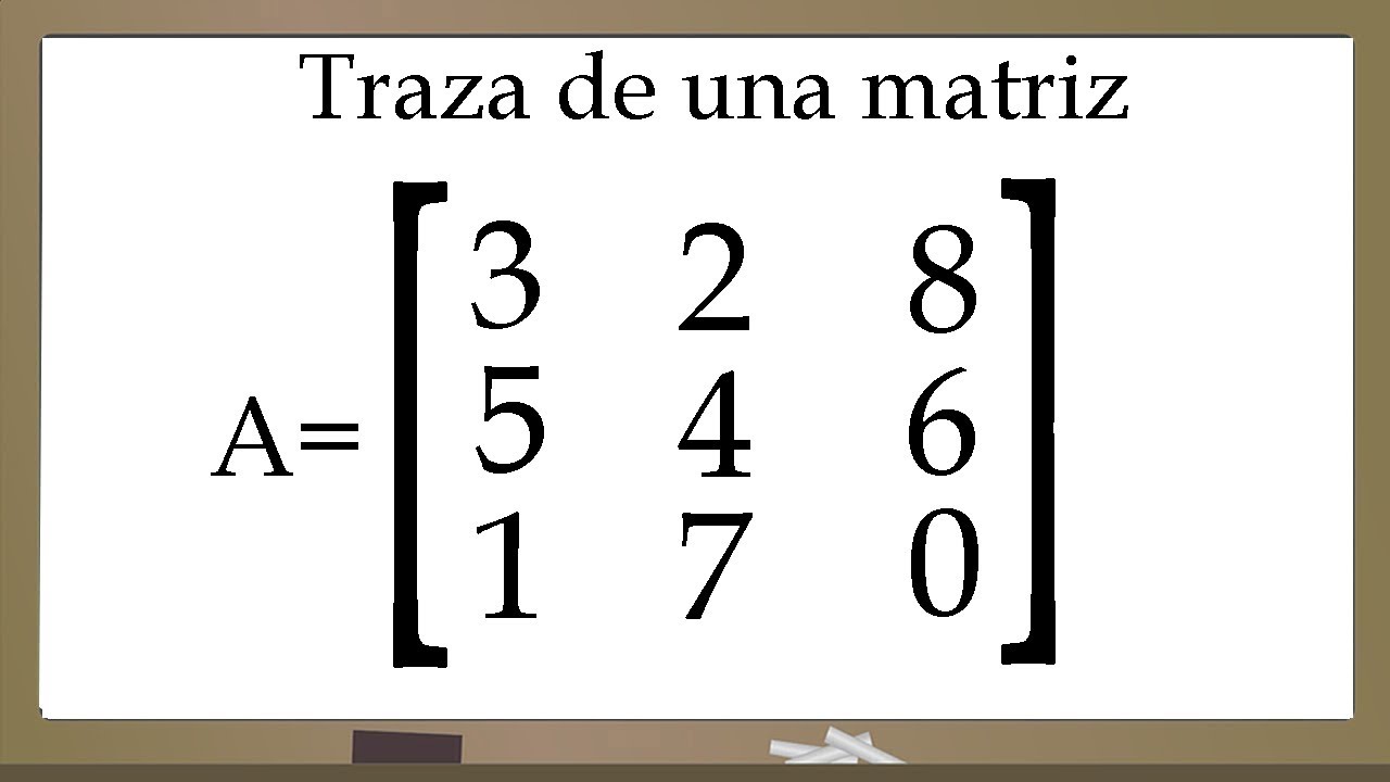 Definición y concepto de la traza de una matriz