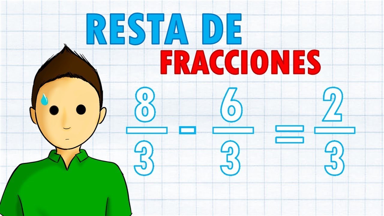 Ejemplos resueltos de resta de fracciones con denominador igual