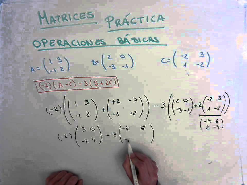 Ejemplos resueltos de suma y resta de matrices 2x2