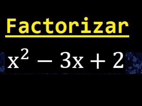 Factorización del trinomio x2-3x+2