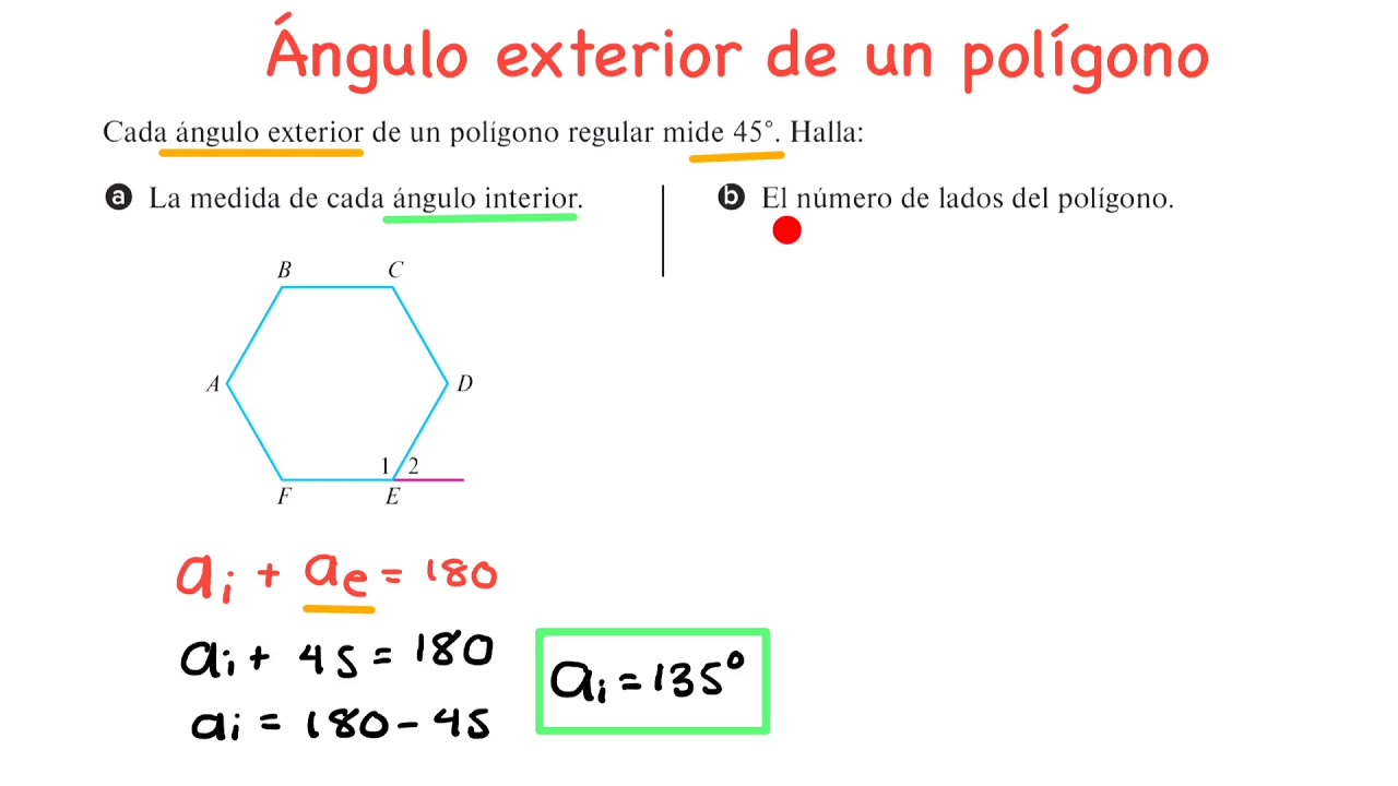 Medida de un ángulo exterior de un polígono: ¿Cuál es su tamaño?
