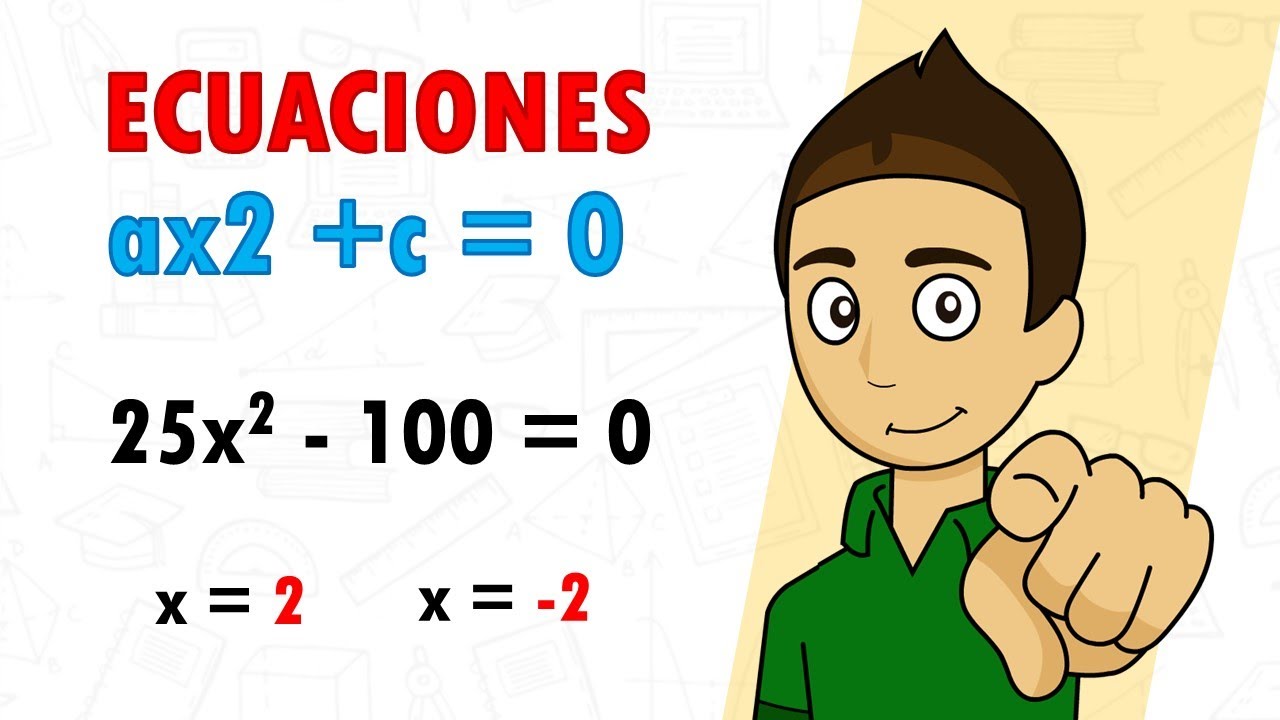 Resolución de ecuaciones incompletas ax2+c=0