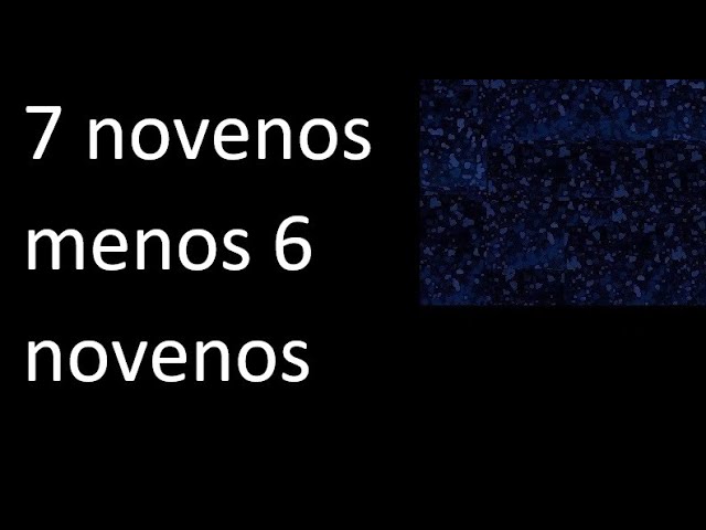 Suma de fracciones: 1 más 6 novenos más 7 novenos