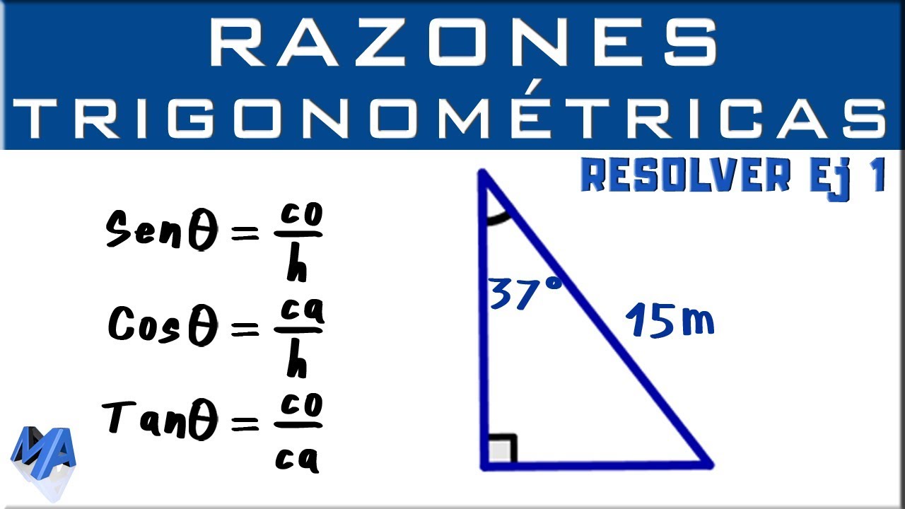 Triángulos rectángulos: solución mediante razones trigonométricas