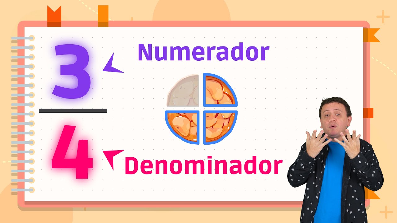 ¿Cuál es el numerador en la fracción 1/2?
