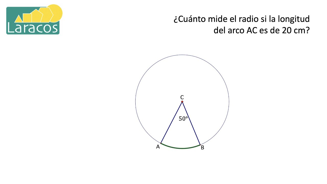 Ángulo en un círculo formado por un arco de circunferencia igual al radio.