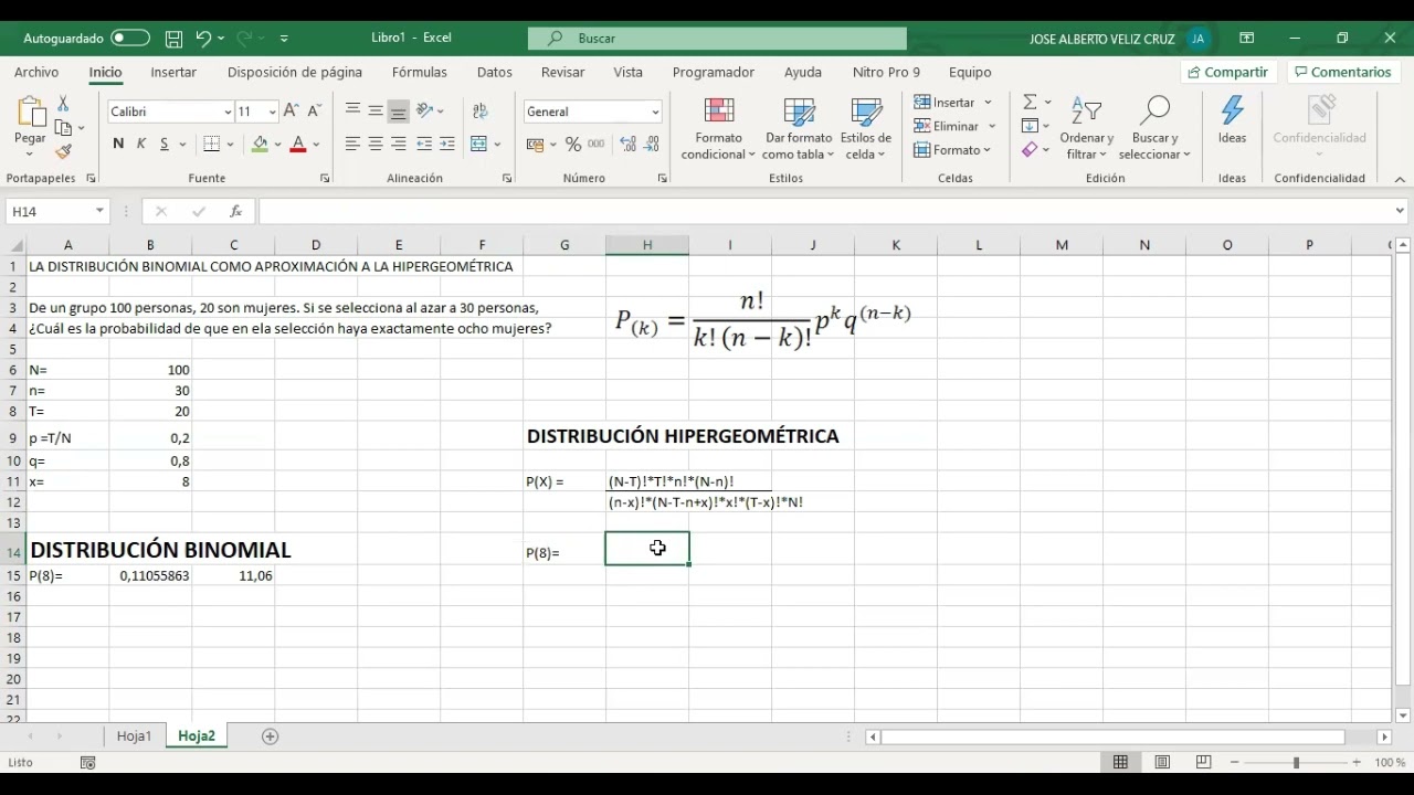 Aproximación de la función hipergeométrica mediante la función binomial