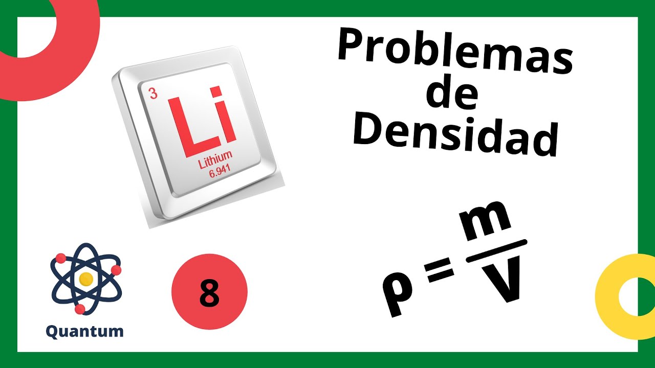 Cálculo del volumen de 500 g de vidrio con densidad de 2.6 g/cm3