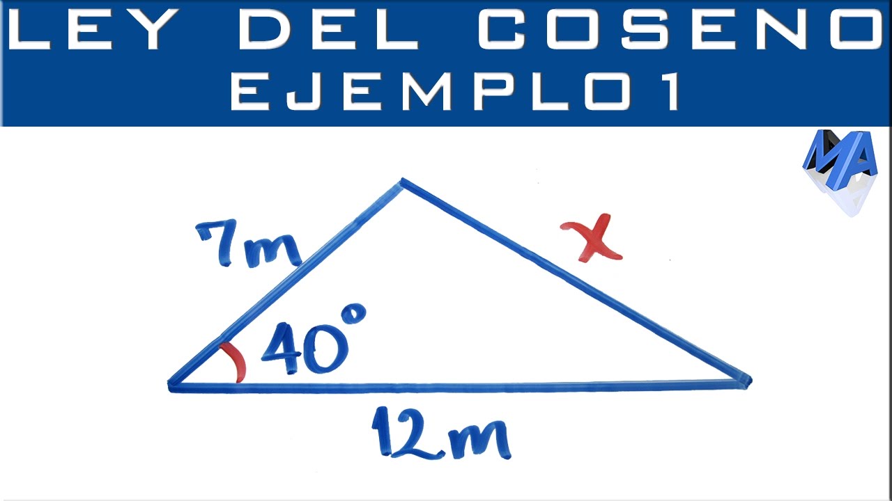 Cómo calcular el lado b de un triángulo usando la ley de cosenos
