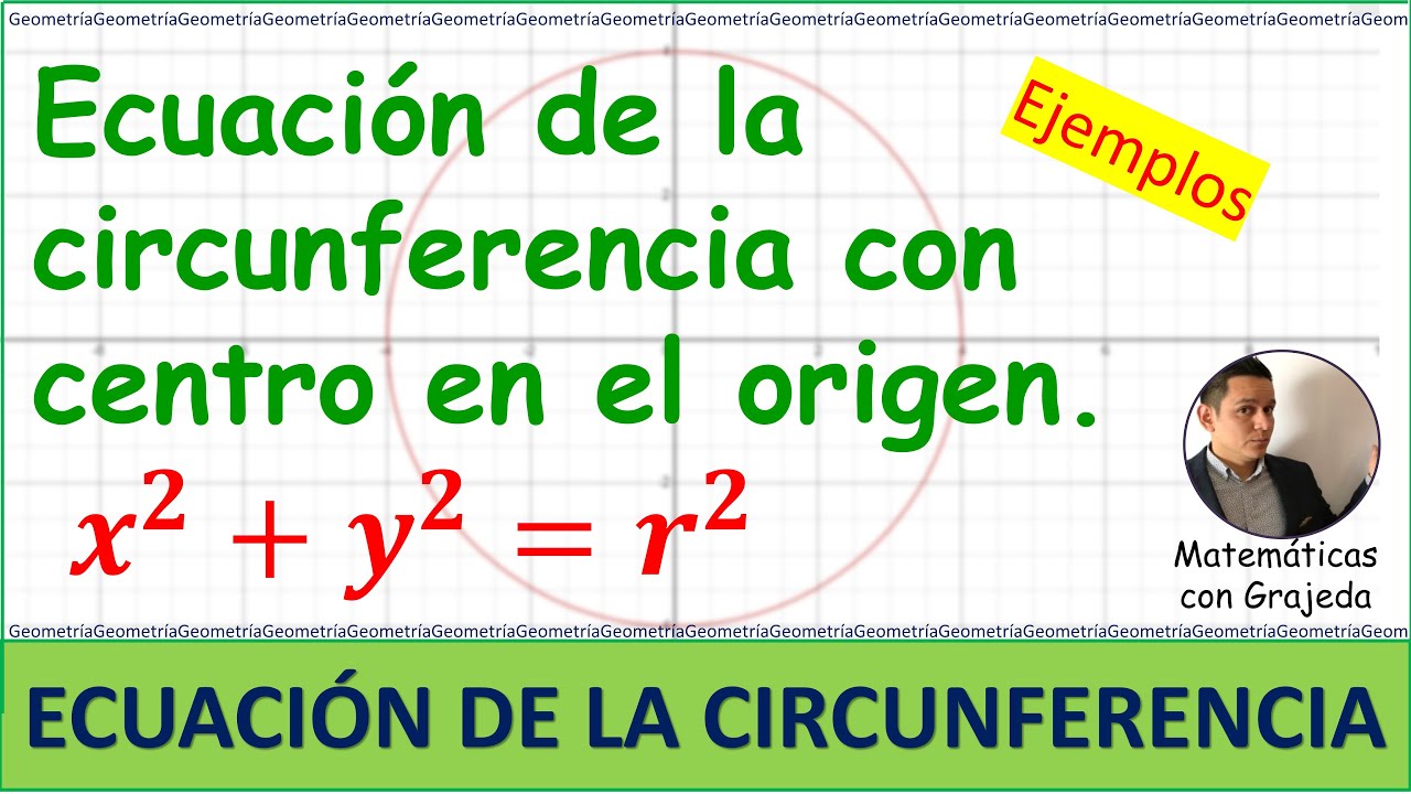 Cómo calcular la ecuación de una circunferencia con centro en el origen y radio de 52