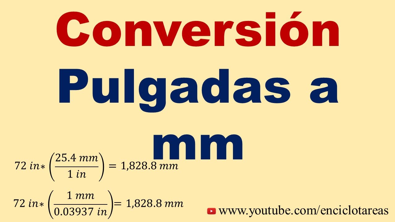 Conversión de pulgadas a milímetros: ¿Cuál es el valor exacto?