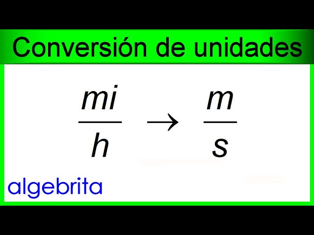 Convertir 2 millas por hora a metros por segundo
