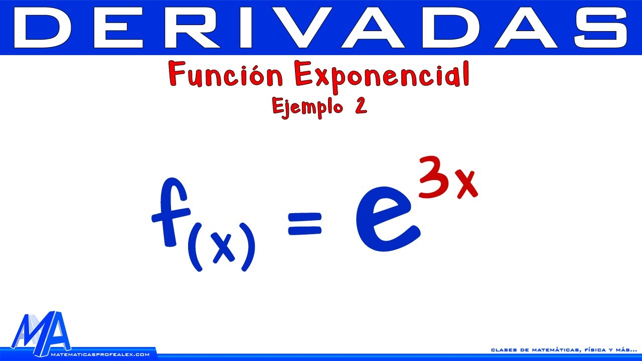 Derivada de y respecto a x más y igual a e elevado a 3x