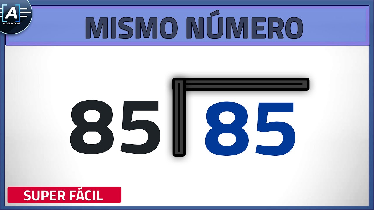 División de números entre sí mismos y la unidad