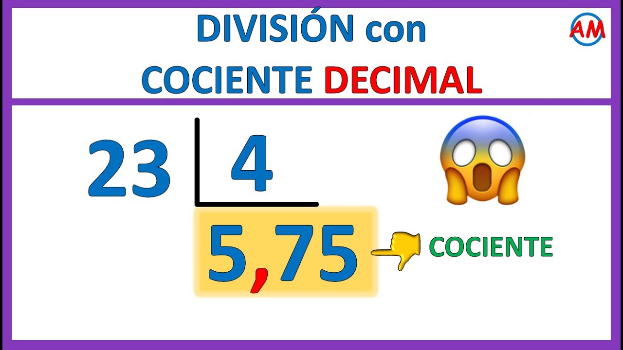 Método para obtener el resultado de una división