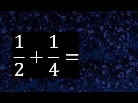Suma de 1/2 y 1/4: resultado en fracción