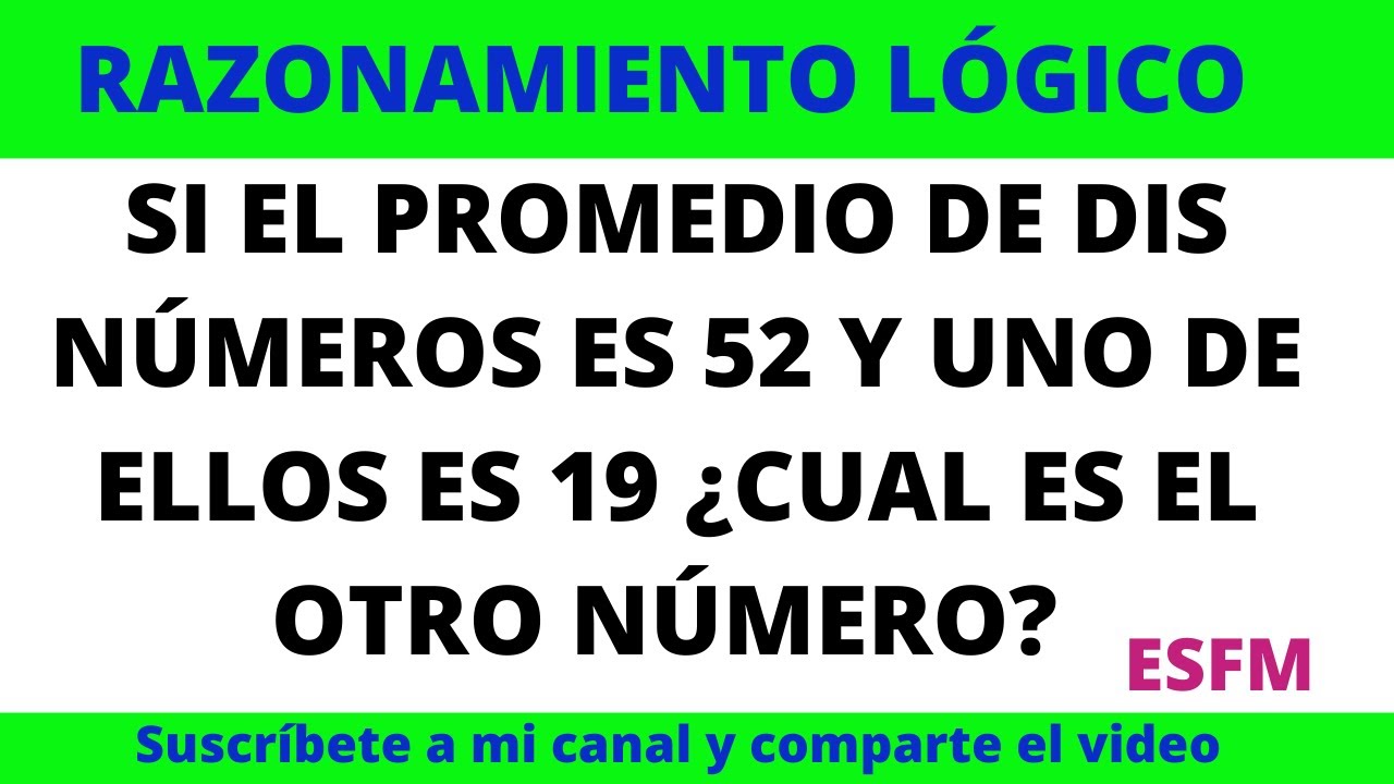 Calcula el segundo número cuando el promedio de dos números es 3a-4 y uno de ellos es 2a+3