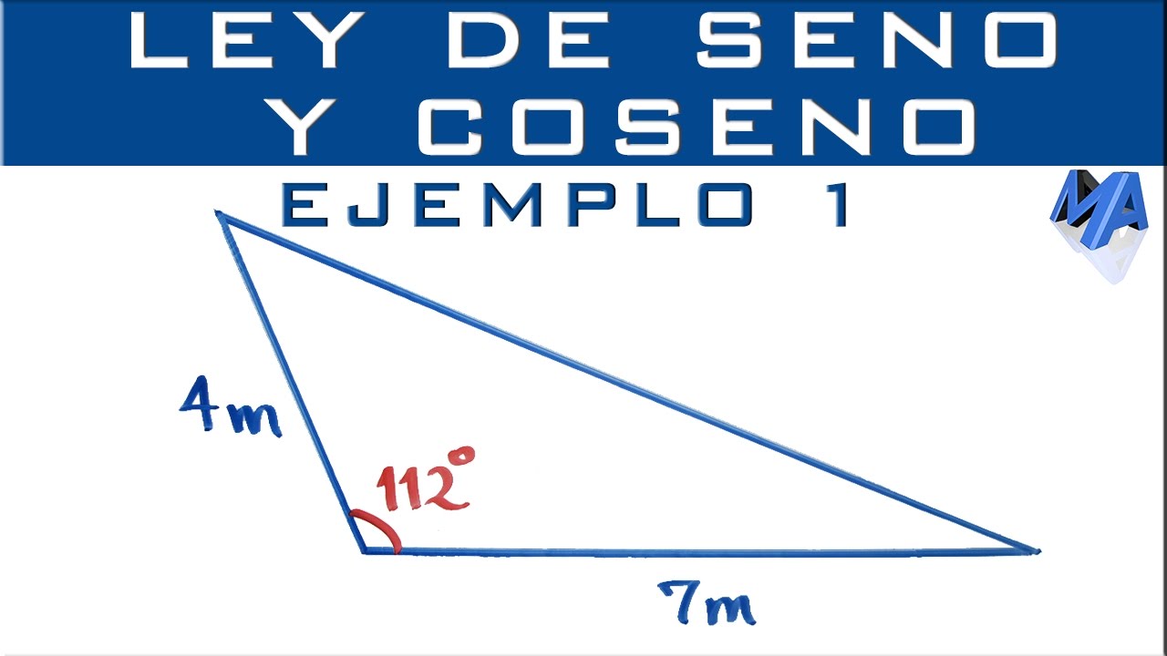 Calcula el valor del coseno en un triángulo