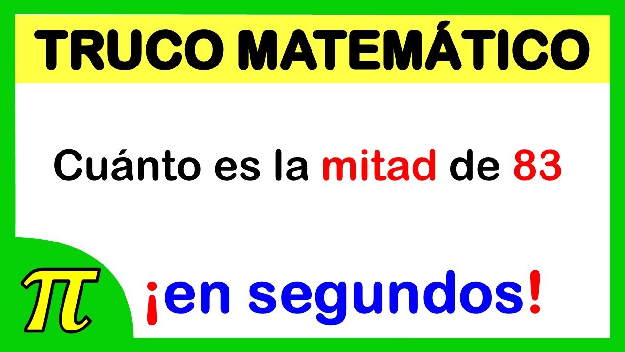 Calcula la mitad de la tercera parte del número impar más grande