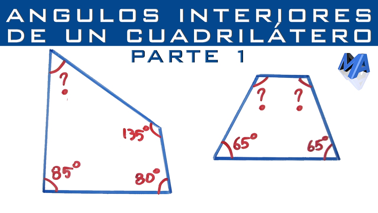 Cálculo de la suma de los ángulos interiores de un cuadrilátero