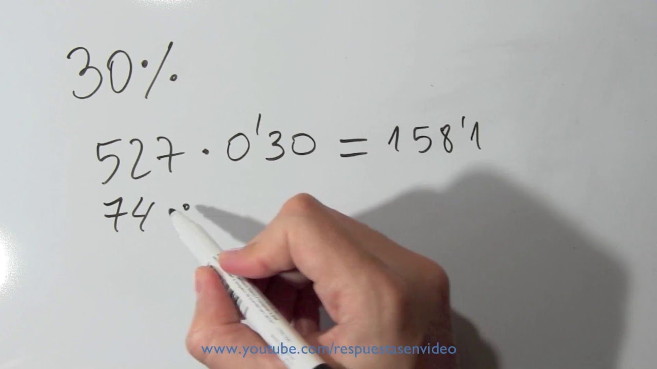 Cómo calcular el 30% de una cantidad