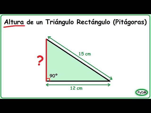 Cómo calcular la altura de un triángulo rectángulo de forma precisa