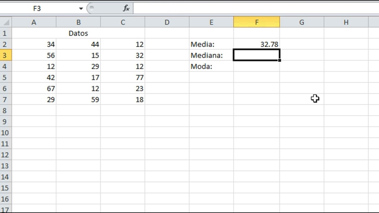 Cómo calcular la mediana en Excel: fórmula y pasos