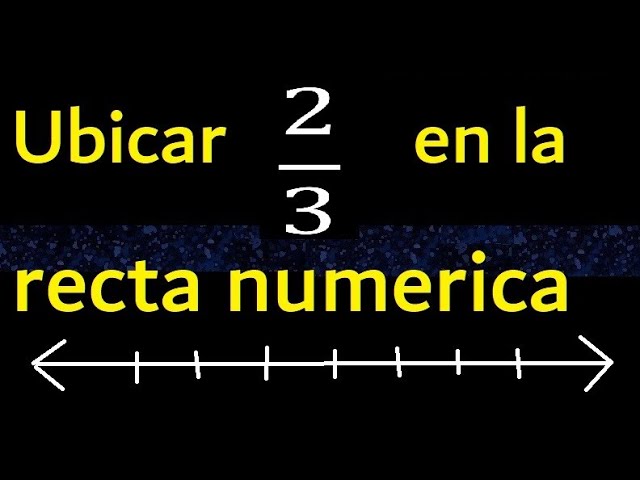 Cómo localizar 2/3 en una línea numérica