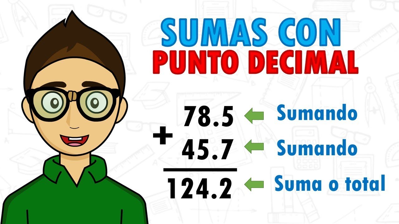 Cómo se ordenan las sumas con punto decimal