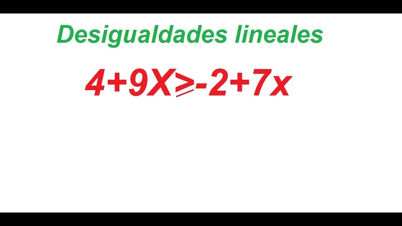 Definición de desigualdad en cálculo diferencial