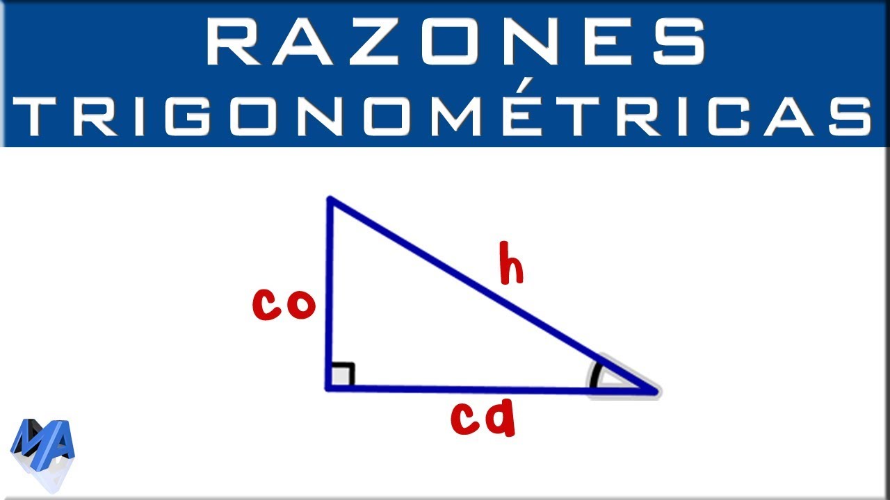Definición de razón trigonométrica: cateto opuesto dividido por cateto adyacente