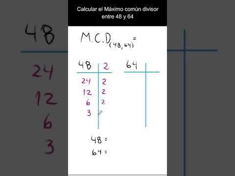 Factorización de los números 48 64 y 72