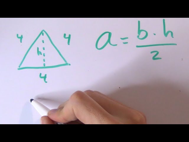 Fórmula para calcular el área de un triángulo equilátero
