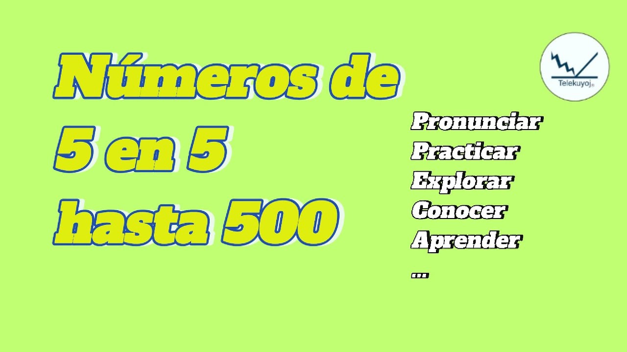 Genera una lista de números del 5 al 500 en incrementos de 5