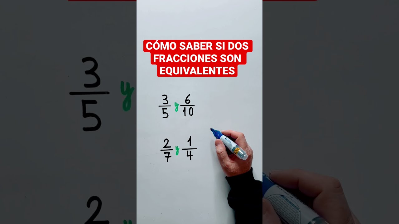 La equivalencia entre seis doceavos y cinco décimos