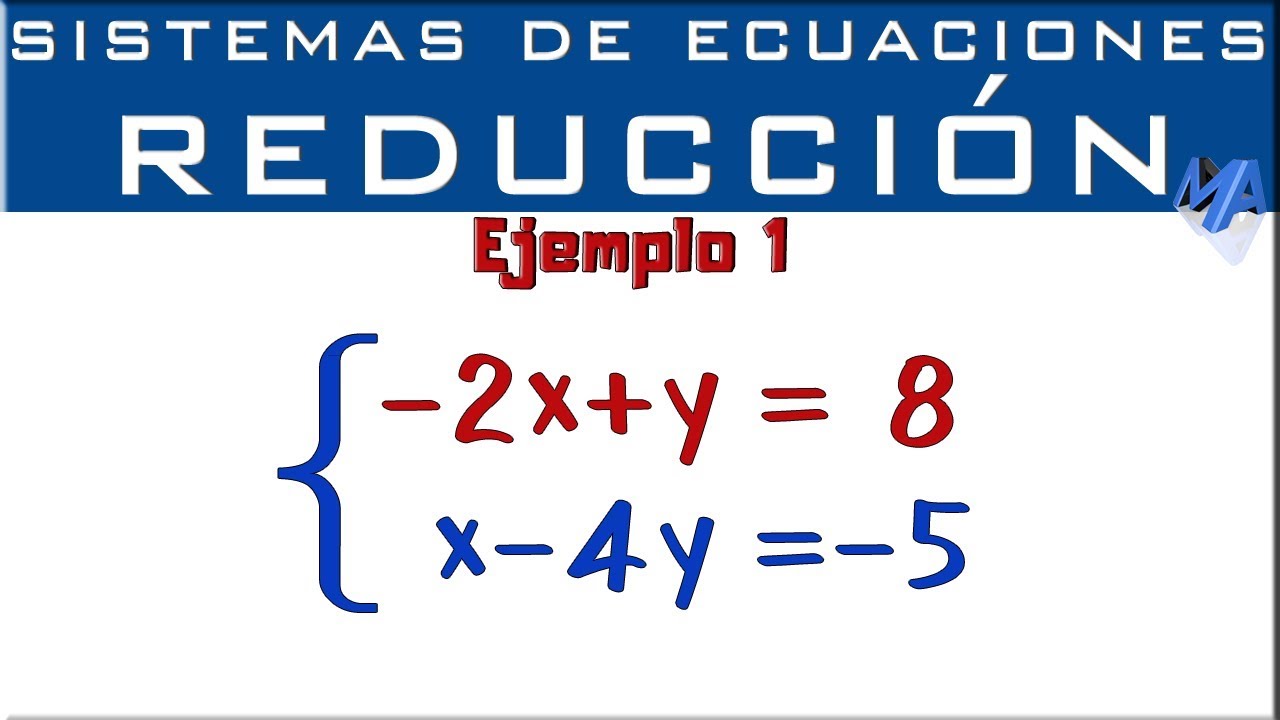 Método de reducción para resolver sistemas de ecuaciones 2x2