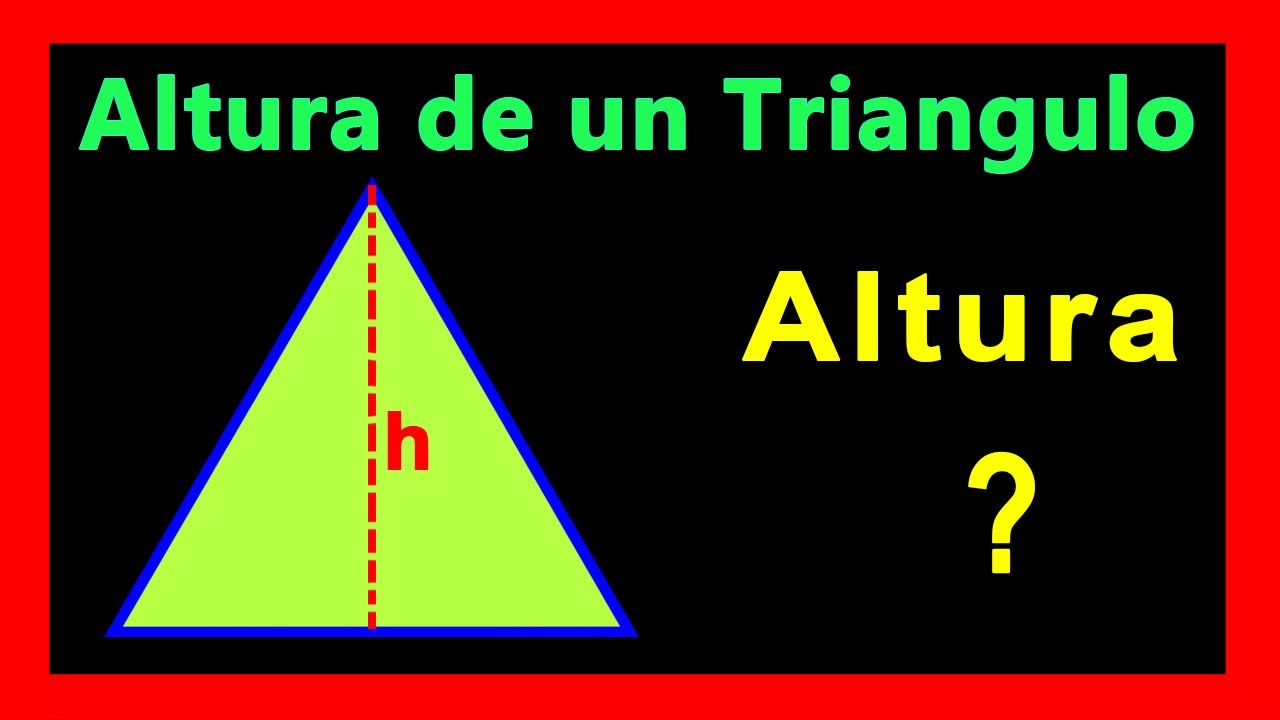 Métodos para calcular la altura de un triángulo
