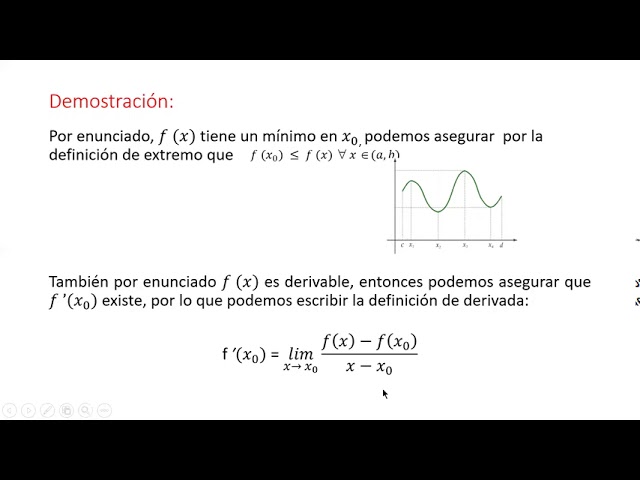 Si la función f tiene un mínimo relativo en x=a entonces
