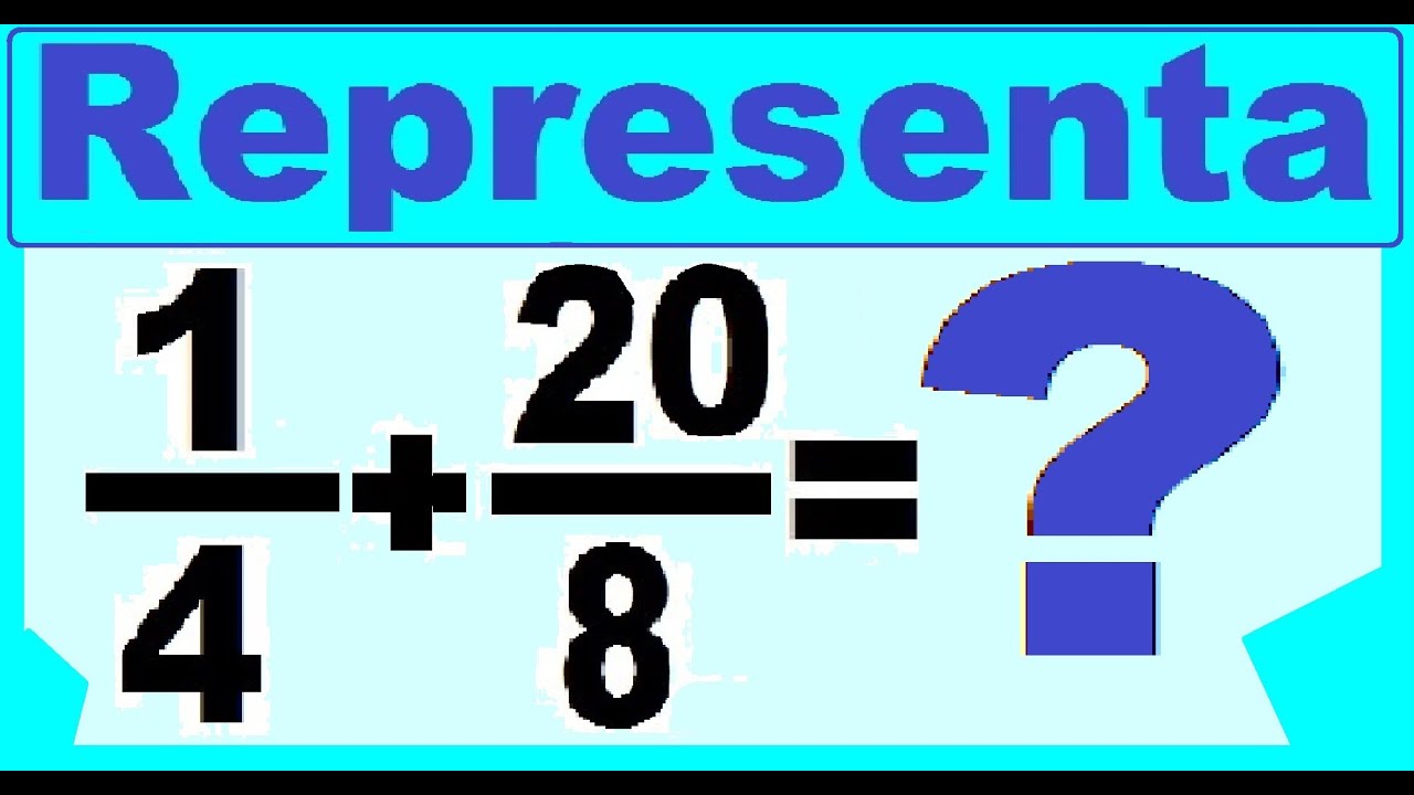 Suma de fracciones: 1/4 + 20/8