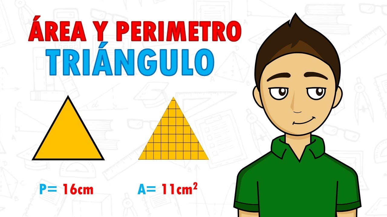 Triángulo con perímetro de 18 cm
