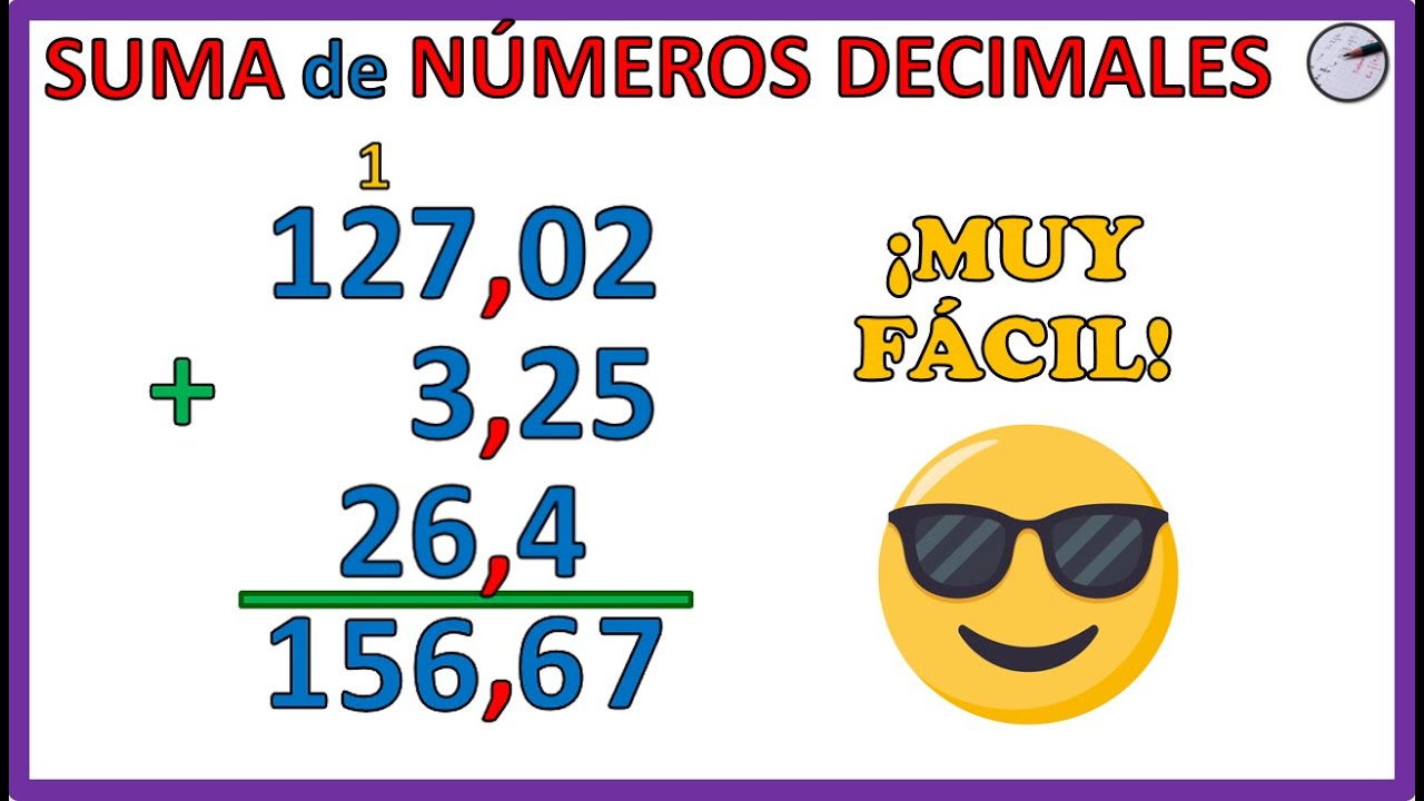 10 ejemplos prácticos de sumas con números decimales resueltas