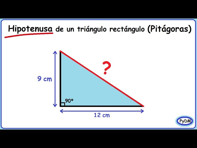 Calcula la altura de un triángulo rectángulo con una base de 12m y una hipotenusa de 13m