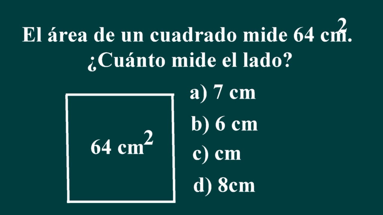 Cómo calcular el área de un cuadrado no convencional