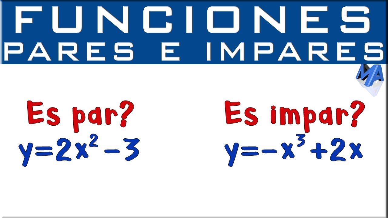 Cómo determinar si una función es par o impar