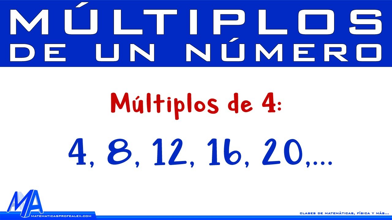Definición de múltiplo de un número
