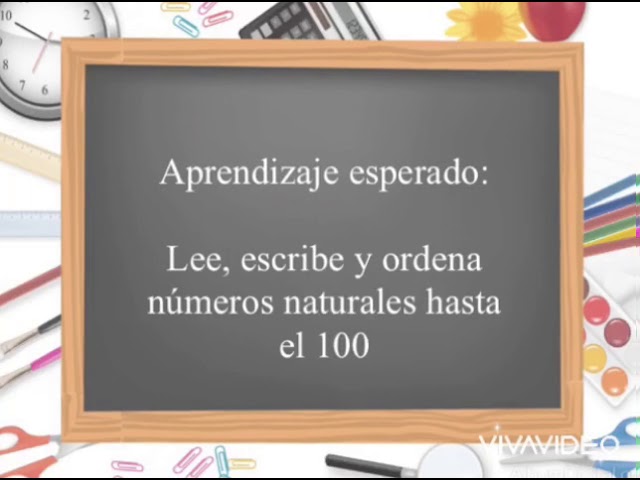 Lee escribe y organiza números naturales hasta 100